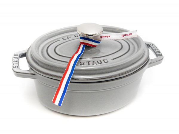 Staub Cocotte 17 cm, Oval, Grau, Gusseisen
